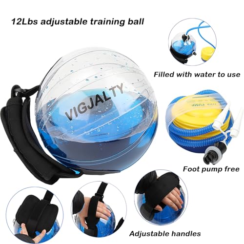 6.5Inch & 8Inch Aqua Ball Bundle | Live Weights for Instability Training & Dynamic Resistance | Full Body Workout Set for Home Gym, Functional Training & Muscle Growth
