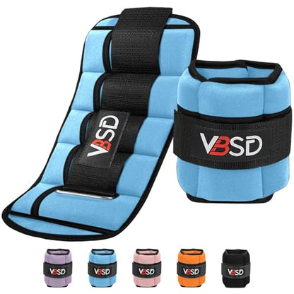 Adjustable Ankle Weights for Men Women, 2 4 6 8 10 lbs 1 Pair Leg Weight Straps, Weighted Ankle Weight Set with Removable Sandbags for Walking Running Yoga Physical Therapy Gym Home Workout