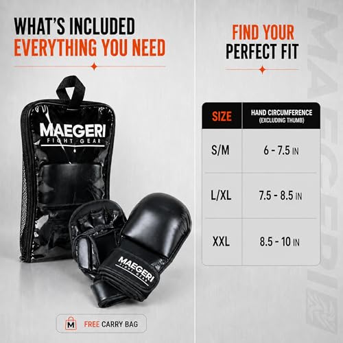 Hybrid MMA Sparring Gloves – Open Palm 7oz Training Gloves with 18” Wrist Wrap for Grappling, Bag Work & Sparring – MMA Gloves for Men & Women - size: Large-X-Large