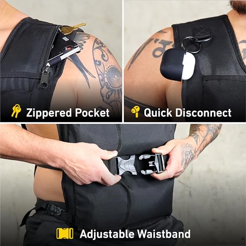 Elite Sports Weighted Vest for Men & Women, 4lb/8lb/12lb/16lb/20lb/24lb Reflective Adjustable Weight Vest Workout, Exercise, Running, Weight Loss & Strength Training (UN-FILLED)
