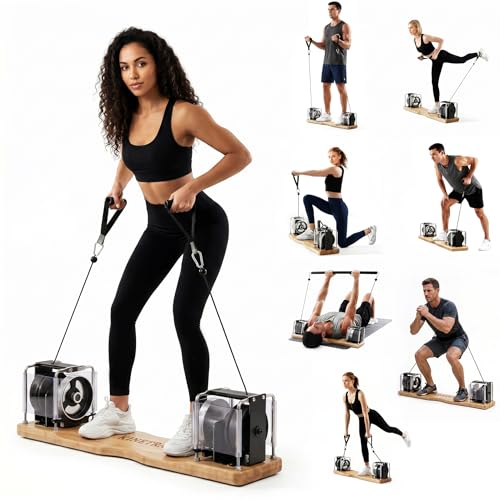 Portable Pilates Reformer Alternative – Adjustable Resistance Bar System for Full-Body Core, Legs & Glutes Training | Pilates Machine for Strength, Posture & Flexibility