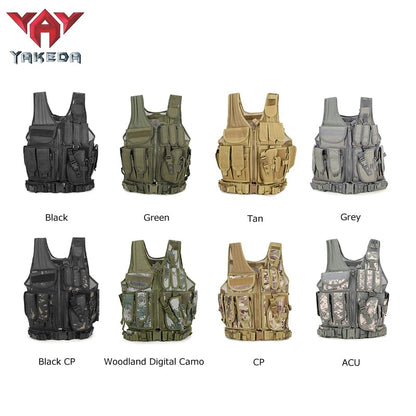 vAv YAKEDA Tactical Vest Outdoor Ultra-Light Breathable Training Airsoft Vest Adjustable for Adults - color: Cp