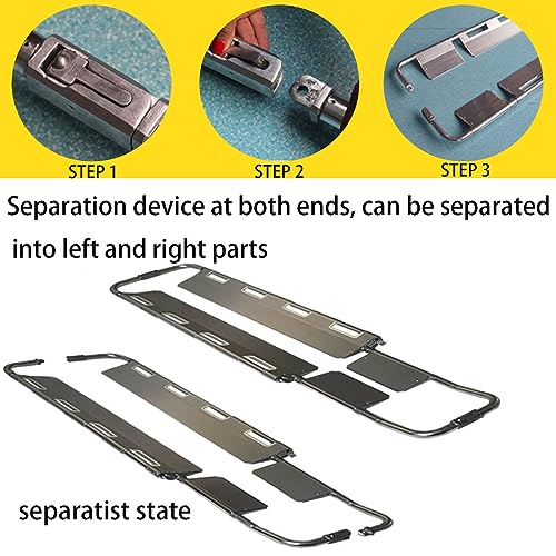 Folding Aluminum Stretcher Board - Portable Ambulance Gurney with Safe Str, Lightweight Spine Board for Emerncy Mcal Use, Camping & First Aid