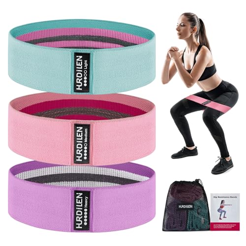 Resistance Bands for Working Out, Exercise Workout Bands for Women & Men, 3 Levels Elastic Stretch Bands for Exercise with Carry Bag for Physical Therapy, Home Fitness, Strength Training, Yoga - color: Pink,Purple,Green