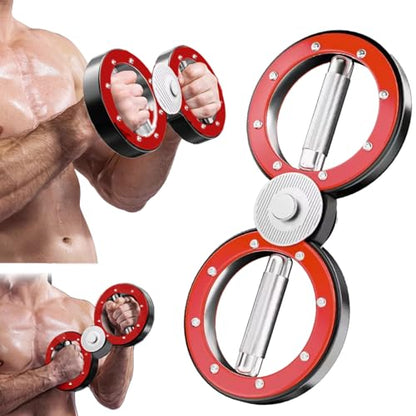 Arm Training Wheel, Hand Trainer and Forearm Trainer, Adjustable Arm Trainer for Wrist, Shoulder & Chest, Punch Speed Trainer and Martial Arts Arm Strength Device - color: Black & Red