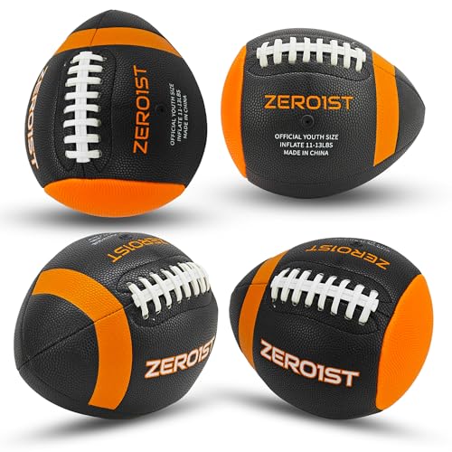 PassCatch Training Football for Youth&Kids(Ages 5-14),Fatherless Bounce Back Size 7 Football Practice Equipment,Solo Passing Catching Training Hand-Eye Coordination (Deflated)