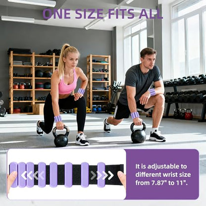 Wrist Ankle Weights for Women Men Workouts, 2lbs per Pair - color: Purple