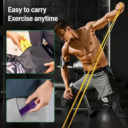Pull Up Assistance Bands Set for Men & Women | Resistance Workout Bands, Exercise, Body Stretching, Physical Therapy, Muscle Training