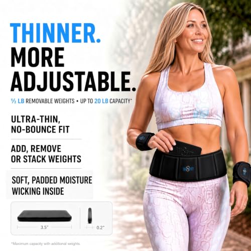 W8FIT Adjustable Weighted Belt for Women & Men, Up to 20 LBS – Rucking Belt for Walking, Hiking & Strength Training - size: 9 LB Large (38" - 44")