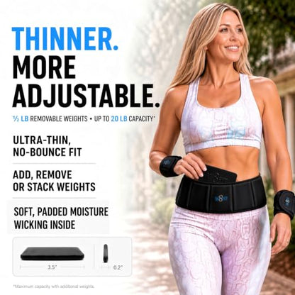 W8FIT Adjustable Weighted Belt for Women & Men, Up to 20 LBS – Rucking Belt for Walking, Hiking & Strength Training - size: 9 LB Large (38" - 44")