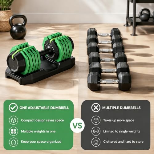 25/50/55 lbs Pair Adiustable Dumbbell Set, Adiust Dumbbell Weight for Exercises Pair Dumbbells for Men and Women in Home - color: 50LBS Pair