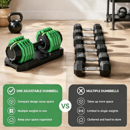 25/50/55 lbs Pair Adiustable Dumbbell Set, Adiust Dumbbell Weight for Exercises Pair Dumbbells for Men and Women in Home - color: 50LBS Pair
