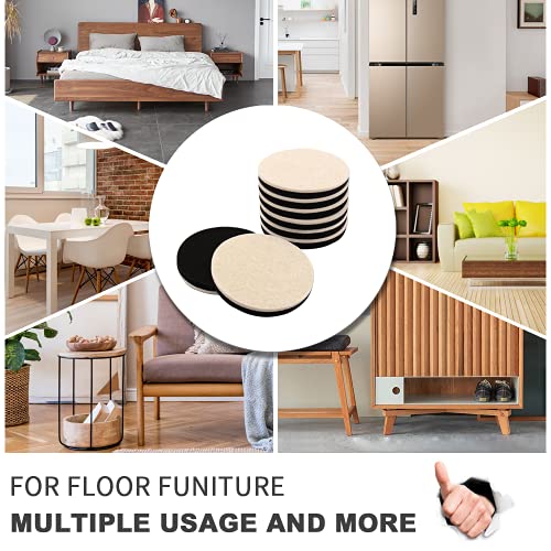 Furniture Sliders for Carpet and Hardwood, 16 PCS 3 1/2", Beige - size: Round 16 PCS 3 1/2'' Beige