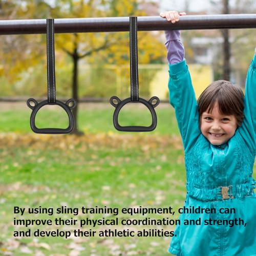 BESPORTBLE Gymnastics Rings Set Adjustable Thickened 2m Straps Pull-up Fitness Equipment Indoor Training for Body Strength