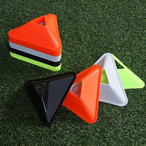 BESPORTBLE 20pcs Training Disc Football Triangle Agility Soccer Cones Sign for Basketball Sports Games Training Accessories