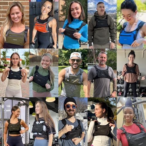 Running Chest Pack, Reflective Vest, Water Repellent, Phone Holder, Workout Bag for Runners, Cycling, Biking, EDC Pouch, Jogging Carrier, Hidden Pocket, Men & Women, Lightweight - color: Black