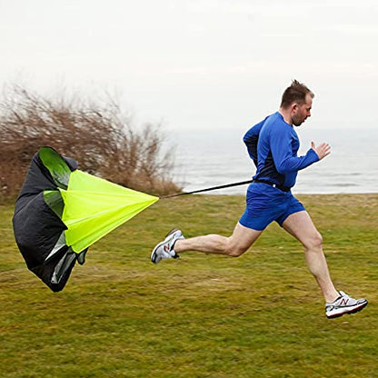 Resistance Parachute Resistance Training Tool, Running Speed Training Resistance Parachute with Adjustable Belt, for Sprint/Football Training(Color:Black) - color: Black