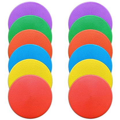Poly Spot Markers 4 inch/9 inch Non-Slip Rubber Agility Training Markers Floor Dots Flat Field Cones for Football, Soccer, Basketball, School Exercise Drills, Dance Practice - style: 4 inch 12 Pcs (TPE)