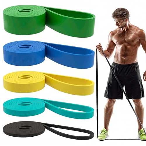 Resistance Bands, Pull Up Assist Bands - Workout Bands, Eexercise Bands, Long Resistance Bands Set for Working Out, Fitness, Training, Physical Therapy for Men Women - color: Cyan
