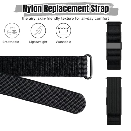 Bicep Bands Compatible with Hume Band, Nylon Loop Replacement Strap, Soft Breathable Adjustable Sport Wrist/Arm/Ankle Band for Fitness Tracker & Activity Monitor