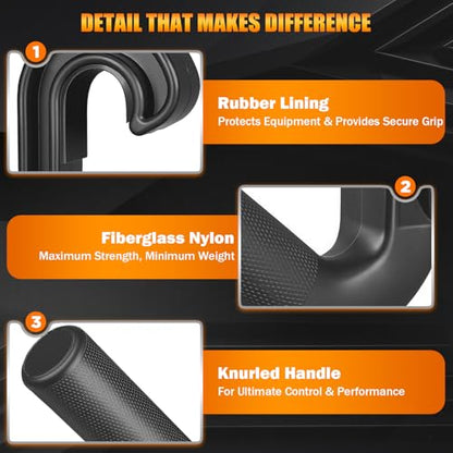 Neutral Grip Pull Up Handles, Ergonomic Non-Slip Hooks for Barbell Row Deadlift Resistant Bands Cable Machine, Lightweight Pull Up Bar Accessories, Portable Grips for Home Gym Workout, Nylon