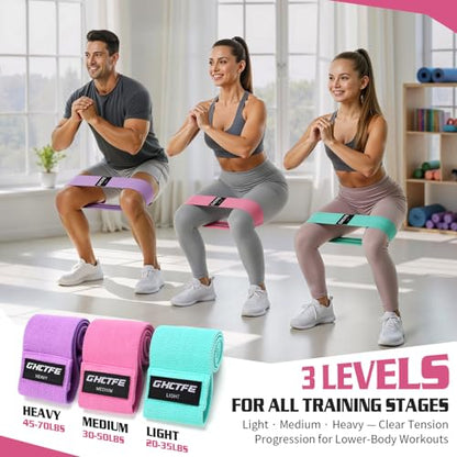 20PCS Resistance Bands Bulk Set +15 Pcs Fabric Resistance Bands for Legs – Non-Slip Booty Bands Set for Workout, Yoga, Squat & Hip Training, Gift for Team Fitness