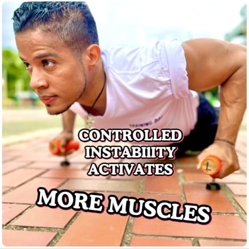 Wobbler - Revolutionary Unstable Push-Up Handles - Rotating T-Shape Pushup Bars for Core & Wrist Strength - Boxing & Martial Arts Training Equipment - Portable Home Gym for Triceps, Chest & Shoulder