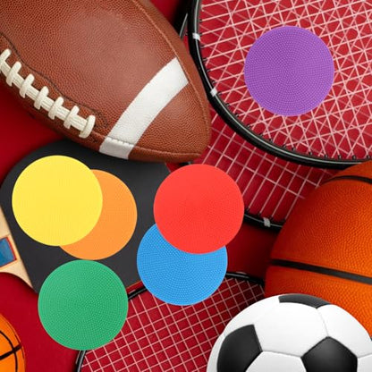 12 Pcs Non Slip Agility Markers Poly Spots, 4 Inch Floor Dots for Indoor and Outdoor Surfaces, Spot Markers for Sports Activities, Dance