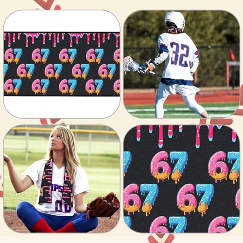 12 Pcs 67 Ice Cream Drip Baseball Beach Towel 40 x 12 Inch Swim Pool Towel Cooling Baseball Team Gift Youth Gift for Hot Weather Workout Gym Sport Party Favors