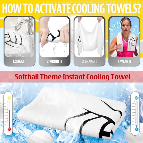 12 Count Volleyball Cooling Towels Volleyball Gifts for Team Soft Sports Breathable Chilly Towels Ice Neck Wrap Workout Sweat Washcloths for Sports Gym Microfiber Dishcloths for Coach Gifts - style: Volleyball