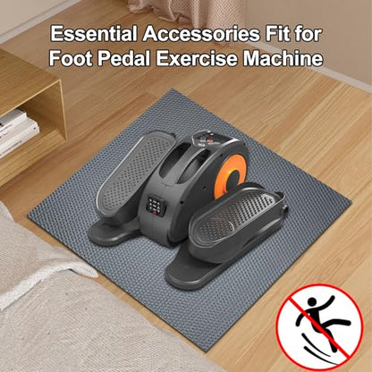 Non-Slip Mat, Apply to Under Desk Elliptical Peddler While Sitting, Perfect for Electric Seated Foot Pedal Exerciser, Enhanced Stability & Floor Protection