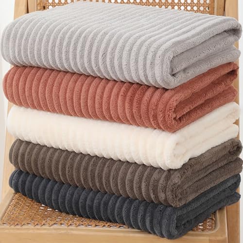 Luxury 2-Piece Quick-Dry Bath Towel Set 27.5X 55 Inches – Ultra Soft Microfiber for Bathroom, Bar, Pool, Gym & Travel – Elegant Twill Design