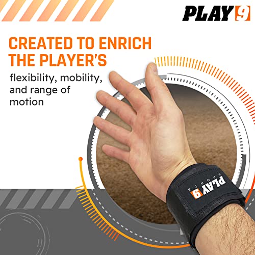 Play 9 Sports Resistance Exercise Bands Baseball Activation Elastic Training Athletes Equipment Bands - color: Black, style: Adult Wrist Strap