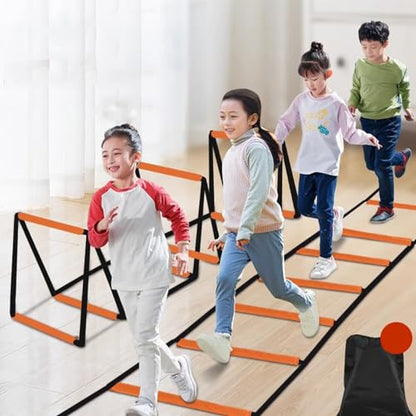 Agility Ladder, Fitness Speed Training Equipment, Agility Training Equipment, Spring Steel Exercise Sensitivity Improve Coordination Speed Training Exercise Ladders for Kids - size: 8 Rungs