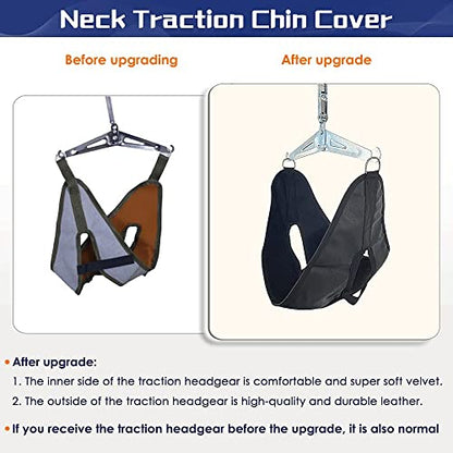 Neck Stretcher Cervical Traction Device for Pain Relief – Over The Door Neck Hammock for Home Use, Spine Decompression Harness Sling, Hanging Stretcher with Cervical Stabilizer & Tension Relief