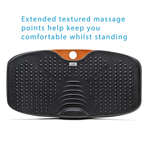 Seville Classics airLIFT Premium Anti Fatigue Wooden Balance Wobble Board Mat w/Massage Points, for Office Standing Desk, Home, Exercise, Therapy, Sports Training, Black, 25"W x 13"D - size: 25"