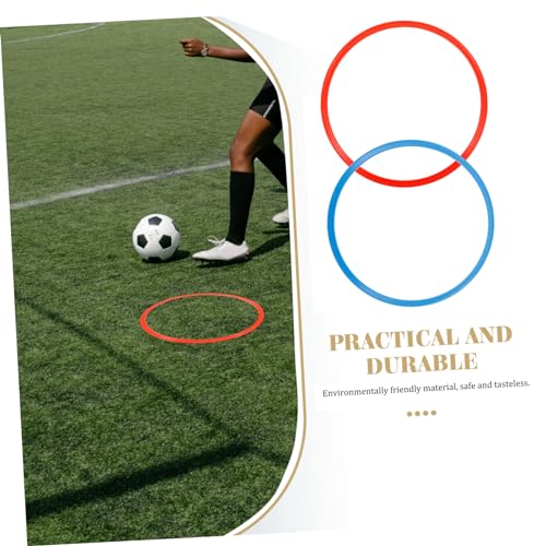 6PCS Agility Training Rings Football Soccer Equipment for Speed and Footwork Drills Material for Soccer Football Basketball Use Random Color