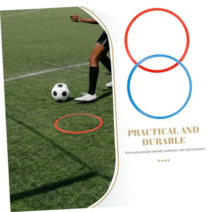 6PCS Agility Training Rings Football Soccer Equipment for Speed and Footwork Drills Material for Soccer Football Basketball Use Random Color
