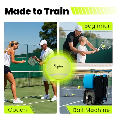Egles 12/20/60 Packs Tennis Balls for Training and Dogs, High Elasticity Practice Tennis Ball with Mesh Bag for Transport and Beginner Exercise, Durable Pet Playing Tennis Ball Set