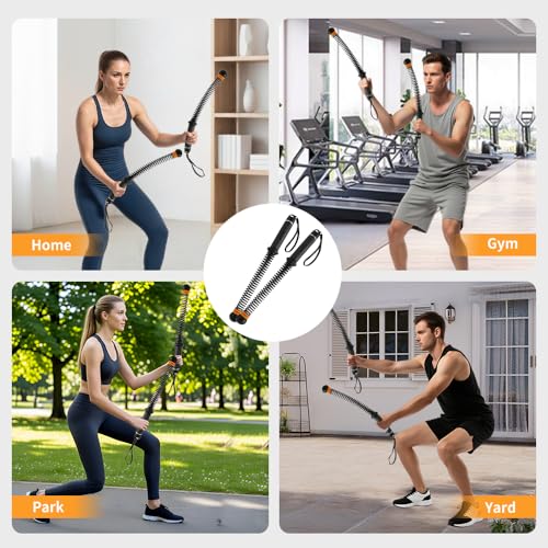 2-Pack Cordless Battle Ropes with Adjustable Weights, 3 lbs Total (1.5 lbs Each) Weighted Ropeless Training Ropes for Home Gym & Apartment, Silent Indoor HIIT Workout Equipment for Men & Women