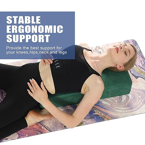 Aozora Yoga Bolster Pillow for Restorative Support & Meditation, Carry Handle & Strap Included, 8-Feet Length