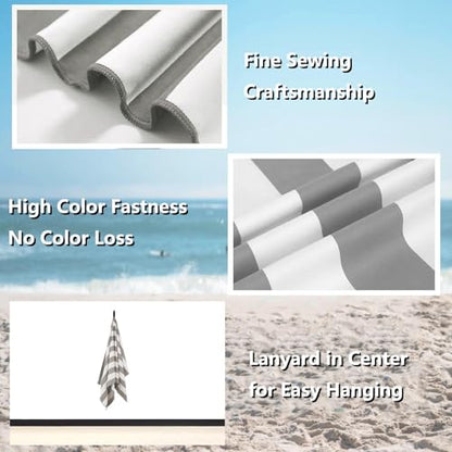 Lightweight Thin Microfiber Beach Towel,35" x 71" Sand Resistant, Quick Dry,for Beach,Swim Pool