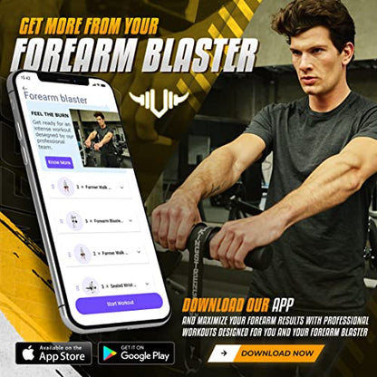 Forearm Strengthener with Patented Thick Handles - Wrist Roller for Forearm Exercise, Grip Strength, and Injury Prevention