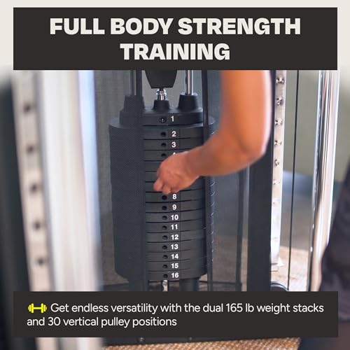 Inspire Fitness FT1 Functional Trainer - Compact at Home Workout Machine with Accessories - Two 165 lb Weight Stacks - Smooth Glide Cable Machine - style: Inspire FT1 (no bench)