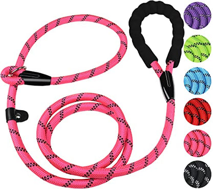 Dog Leash, 6 FT Heavy Duty Dog Leashes with Comfortable Padded Handle,Pink - color: Pink, size: 6 Feet x 1/2 Inch