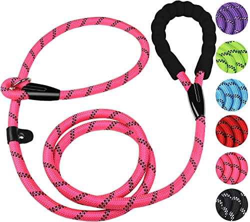 Dog Leash, 6 FT Heavy Duty Dog Leashes with Comfortable Padded Handle,Pink - color: Pink, size: 6 Feet x 1/2 Inch