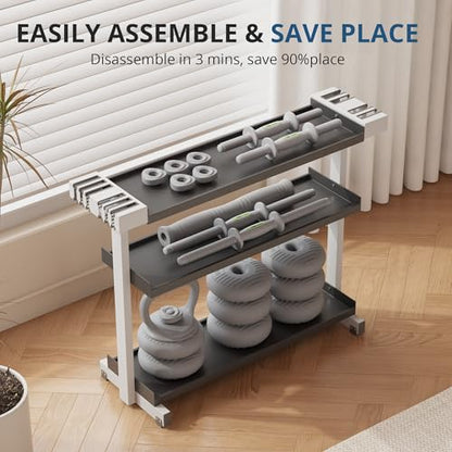 RYGEO Adjustable Dumbbell Set 22lb/44lb/66lb/80lbs Free Weights and Connector, Convert to Barbell, Kettlebells, All Floor Friendly Soft-shell Dumbbells, Home Gym Fitness for Men Women - color: 80LB