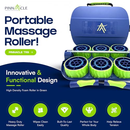 Pinnacle TRS Massage Roller - Modular Portable Muscle Roller for Sore Muscles and Full Body Adjustments - style: TRS