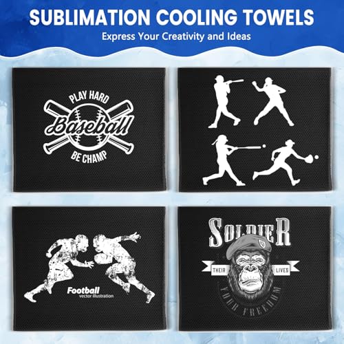 150 Pack Cooling Towels Bulk 40 x 12 Inch Large Chilly Breathable Sweat Sports Cold Towels Sublimation Microfiber Ice Neck Rag for Hot Weather Workout Gym Team Gift (Black) - color: Black