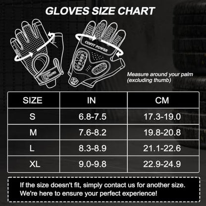 COFIT Workout Gloves for Men Women, Weight Lifting Gloves with 5MM Padded Palm, Non-Slip Gym Gloves, Fingerless Breathable Fitness Gloves for Training, Exercise, Pull Ups - size: Medium